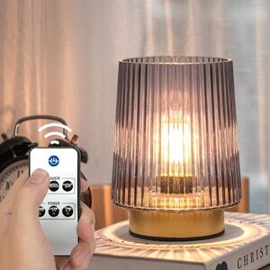 Remote-Controlled Glass Table Lamp